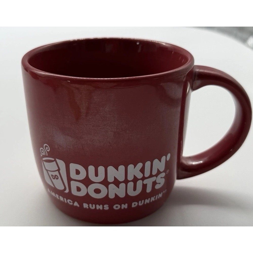 2014 DUNKIN DONUTS Deep Mauve Ceramic Coffee Mug 16 oz. - Thailand